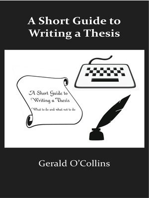 cover image of A Short Guide to Writing a Thesis